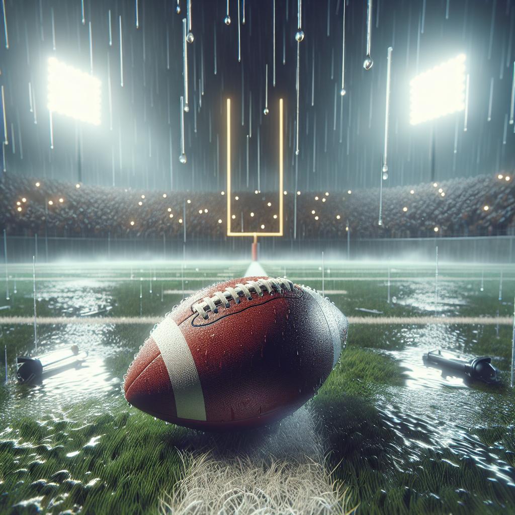 "Football Under Rain"