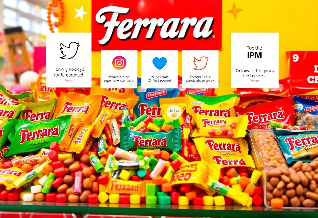 Candy products from Ferrara highlighting influencer marketing strategies.