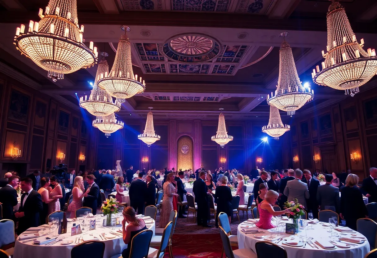 Guests dancing at the Carolinian Society's Annual Ball in Newberry, SC