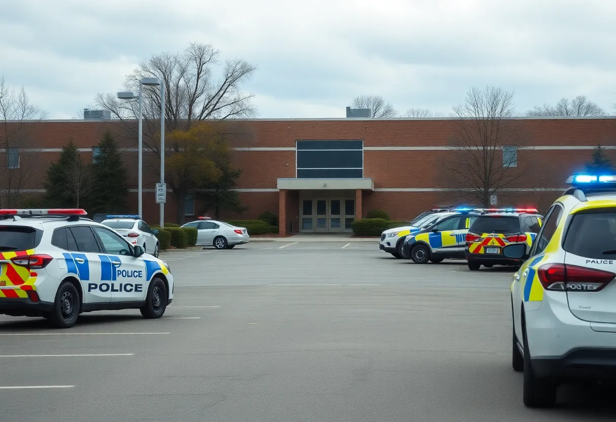Police presence in Clinton High School parking lot