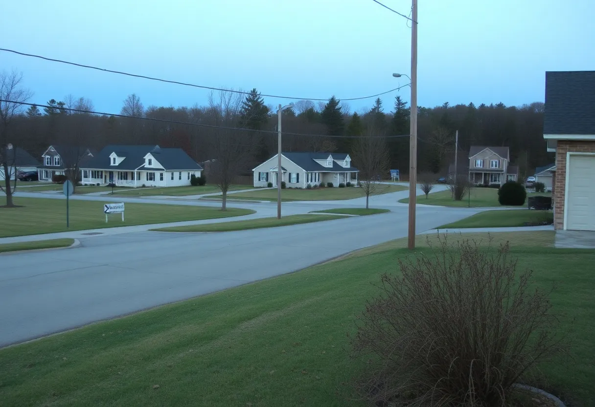 Quiet street in Greenwood County following recent tragedy
