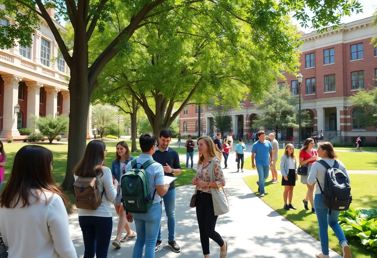 Students engaged in academic activities at Presbyterian College