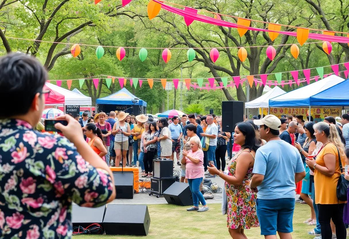 Community members enjoying the Ritz Fest with music and activities.