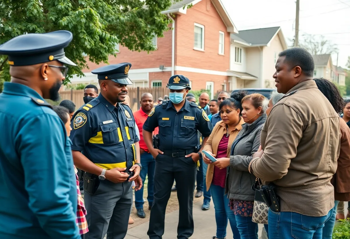 Community meeting with sheriff and local residents