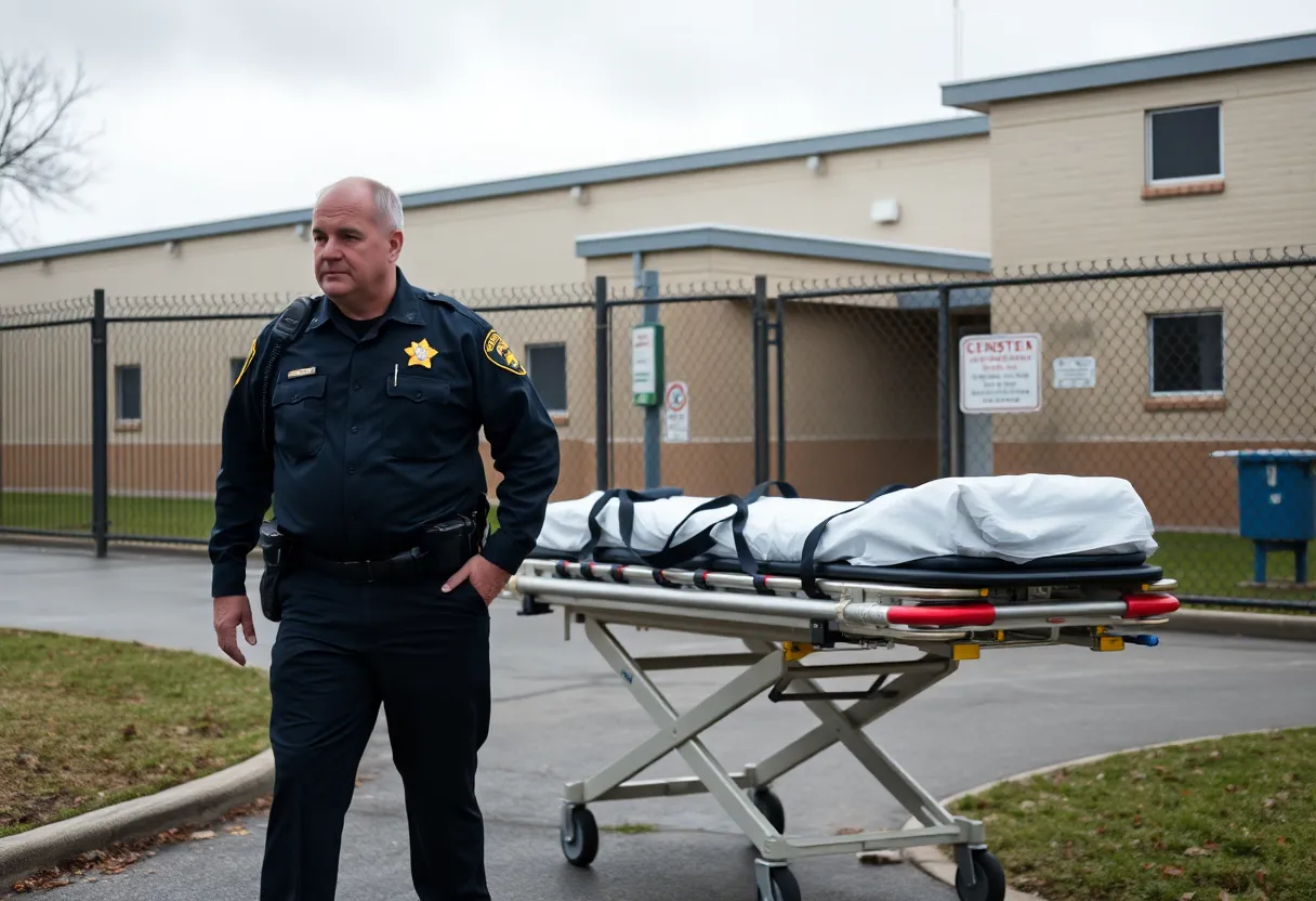 Correctional facility with medical staff responding to an incident