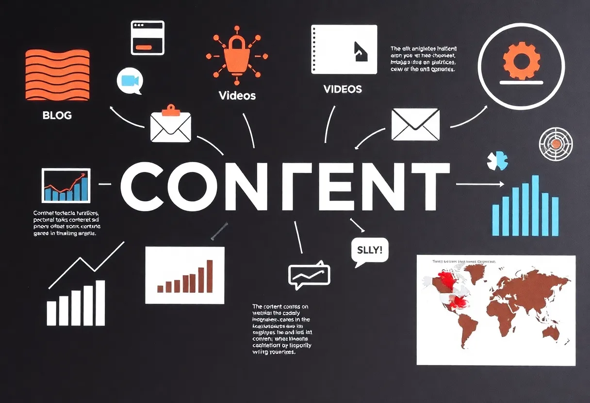 Illustration depicting Content Gap Analysis applied to digital marketing strategies.