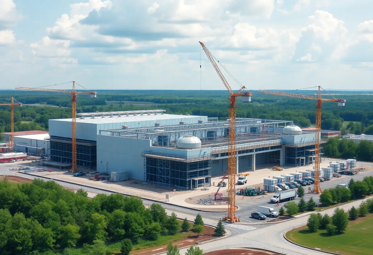 Construction site of Eaton's new manufacturing facility in Union County, South Carolina.