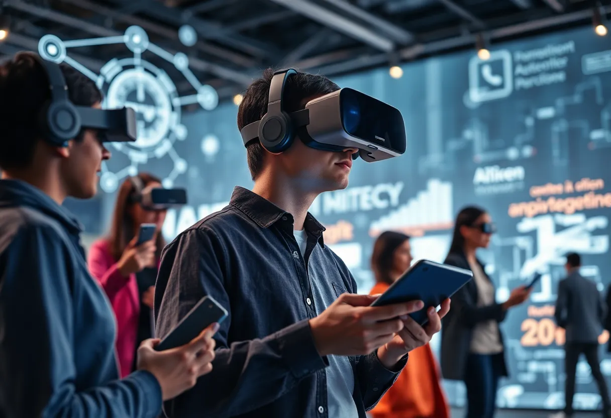 A visual representation of emerging technologies in digital marketing
