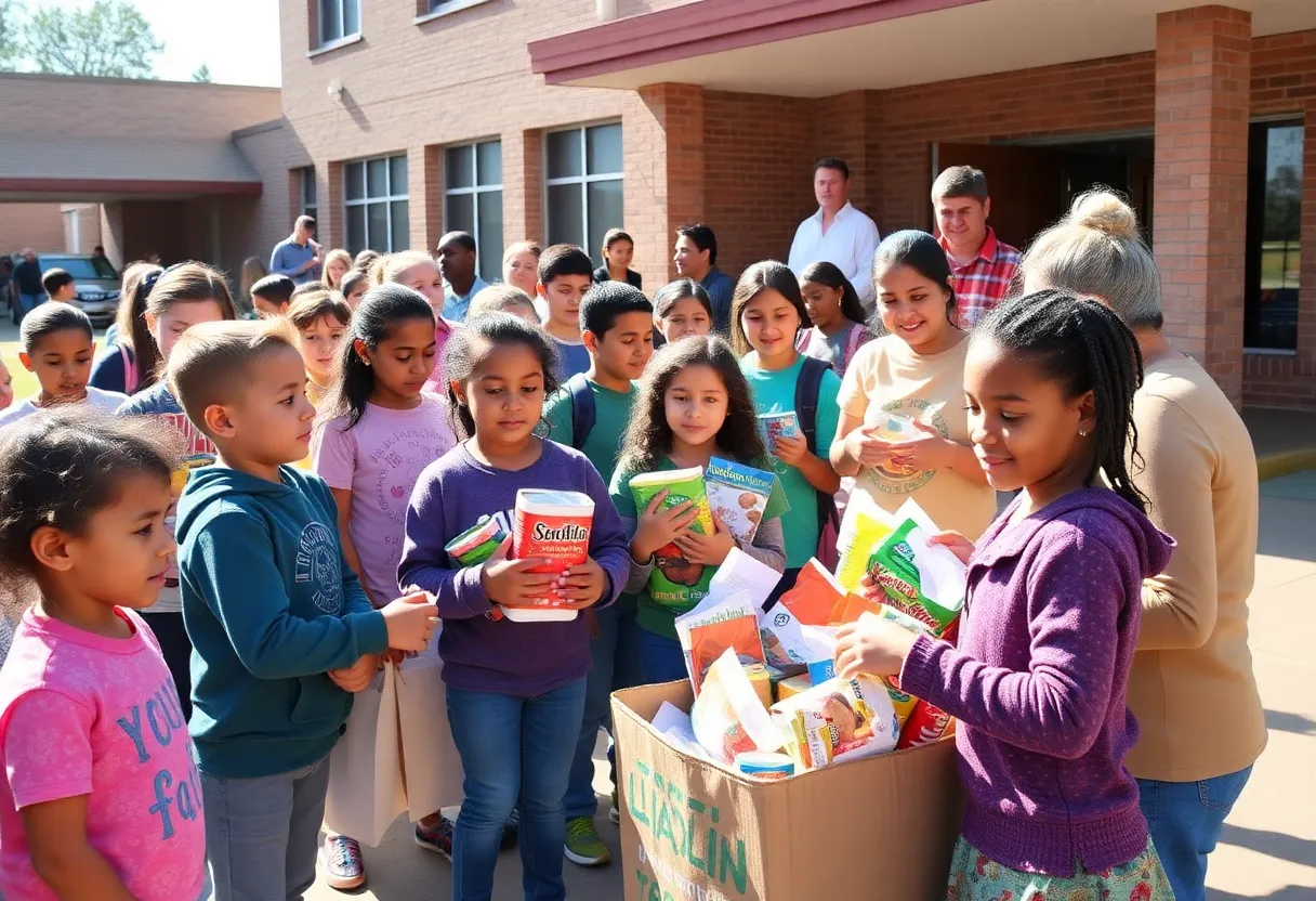 Families participating in the Greenwood County Food Drive