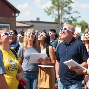 Community members in Greenwood preparing for the solar eclipse