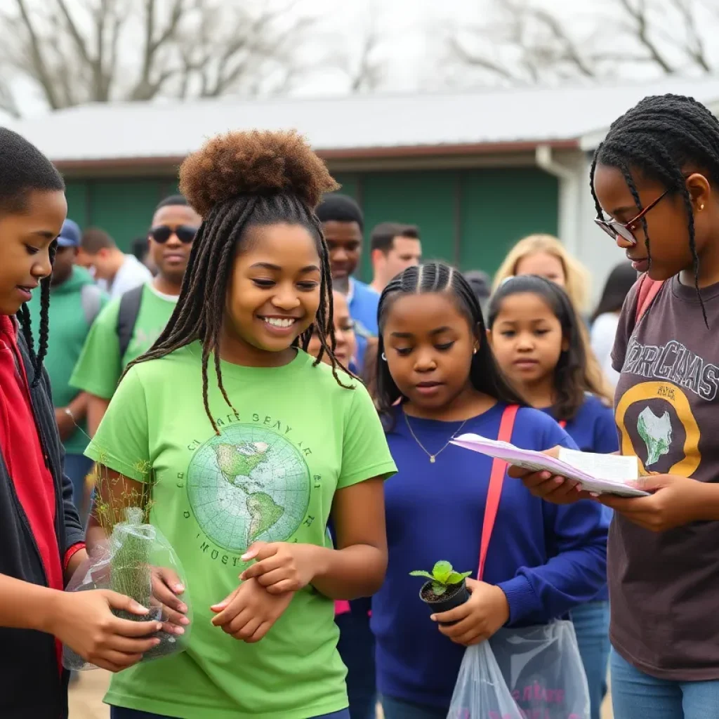 Students participating in community service activities in Laurens County.