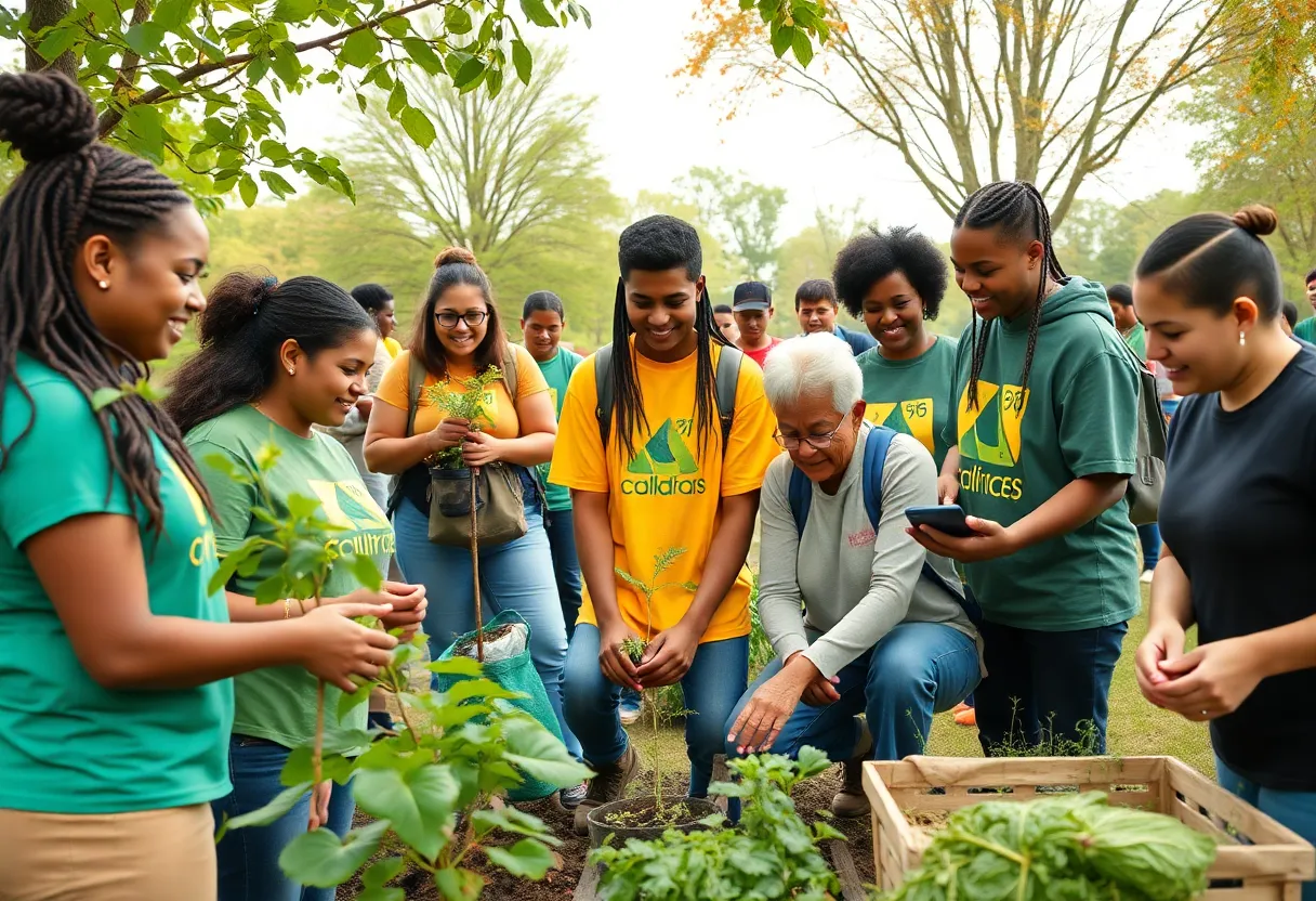 Students participating in community service projects in Laurens County