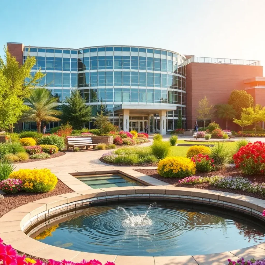 New Union Medical Center with healing garden