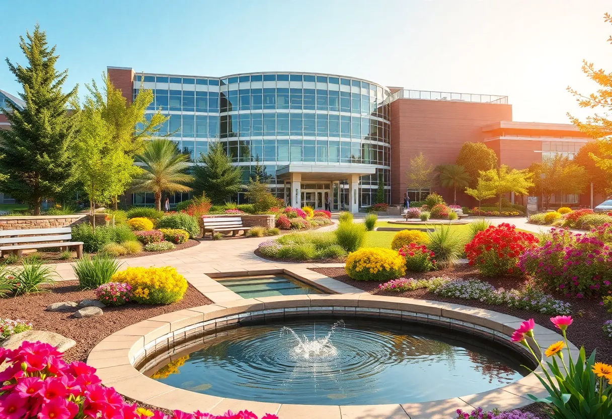 New Union Medical Center with healing garden