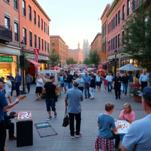 Community members enjoying Finally Friday in Laurens