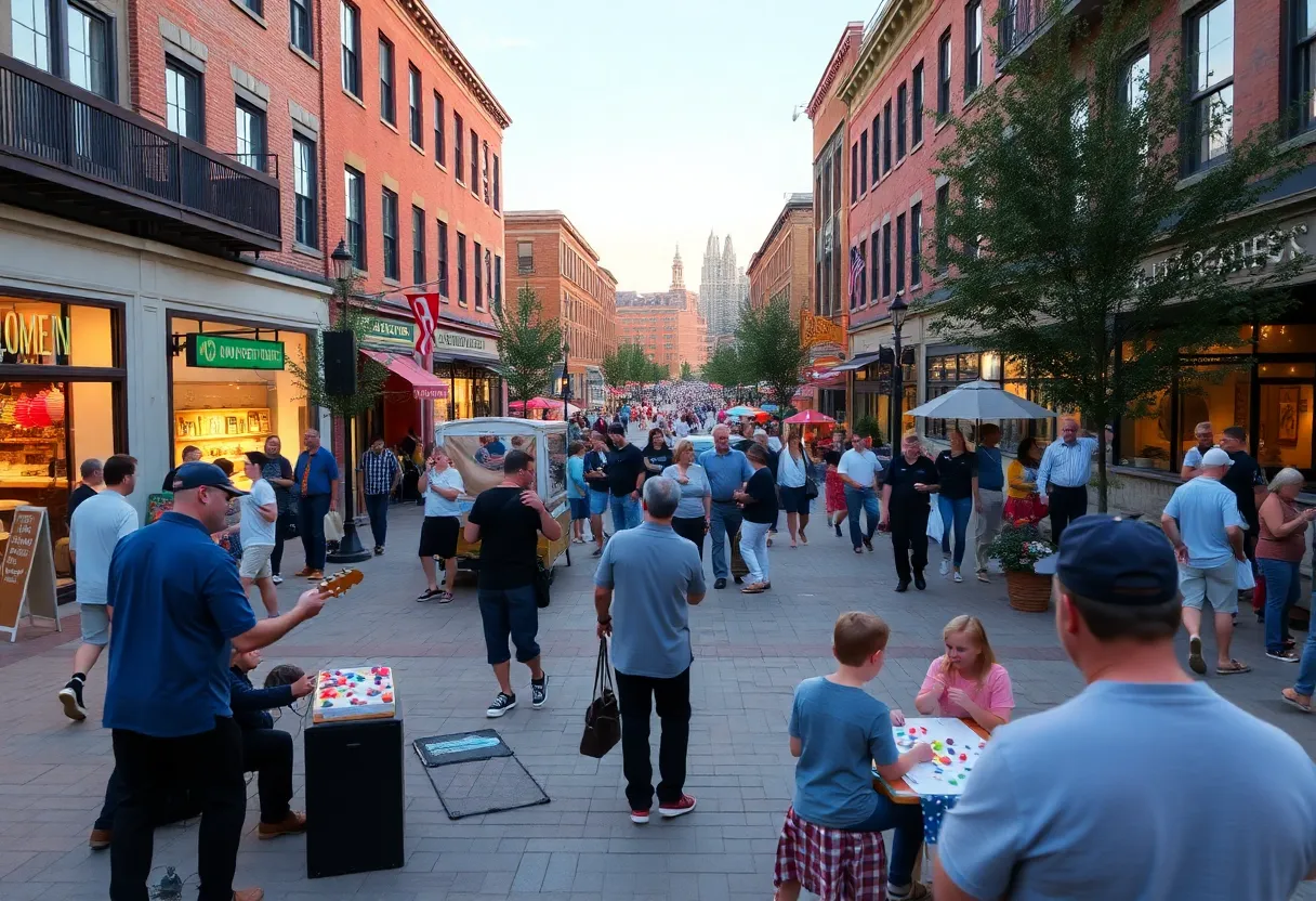 Community members enjoying Finally Friday in Laurens