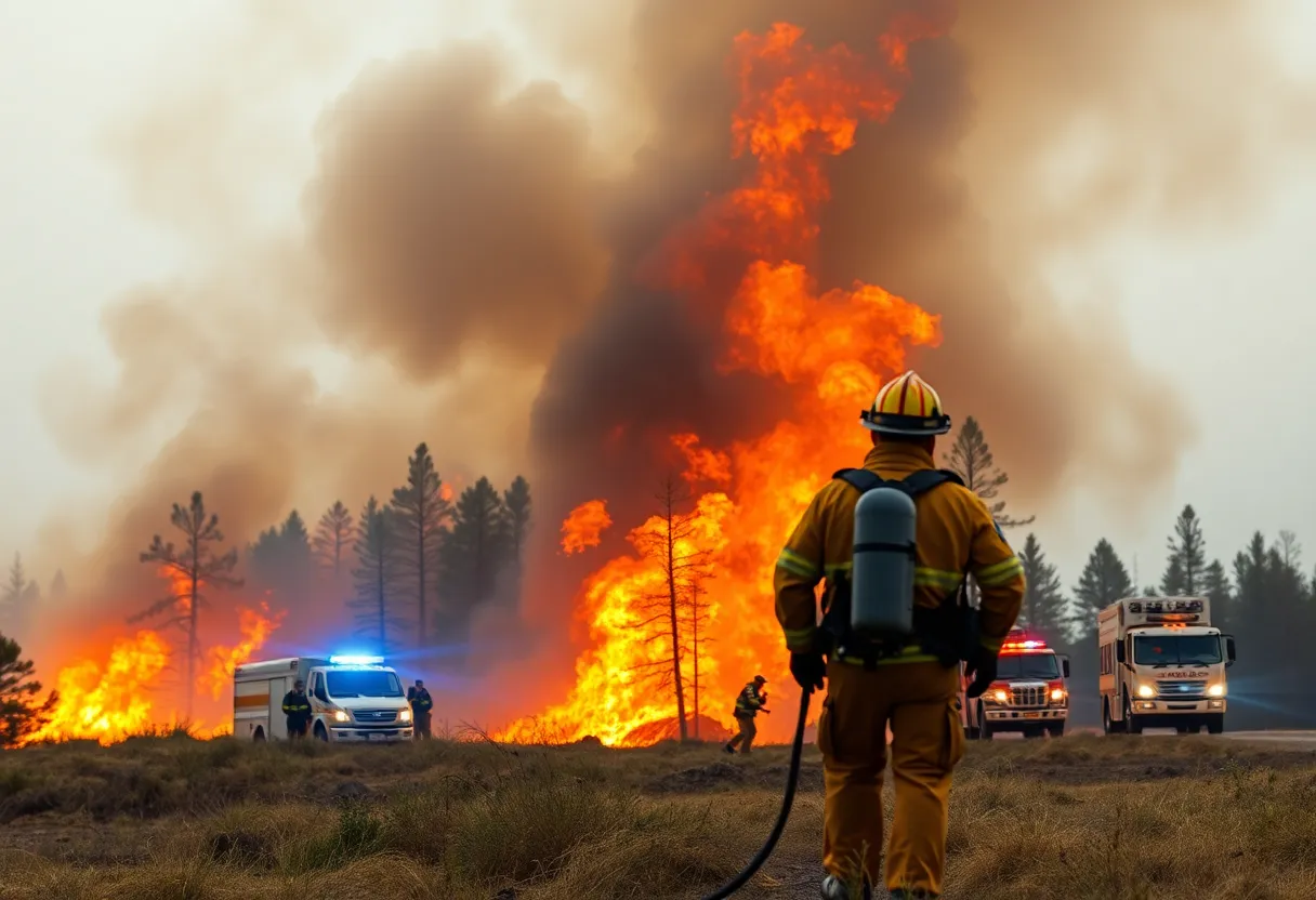 Firefighters combating multiple wildfires in South Carolina