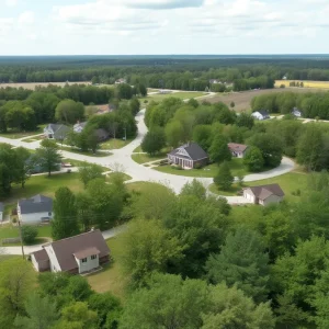 Scenic view of a rural neighborhood in Laurens County
