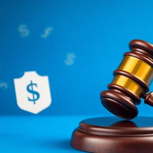 Abstract representation of legal protection for consumers in finance.