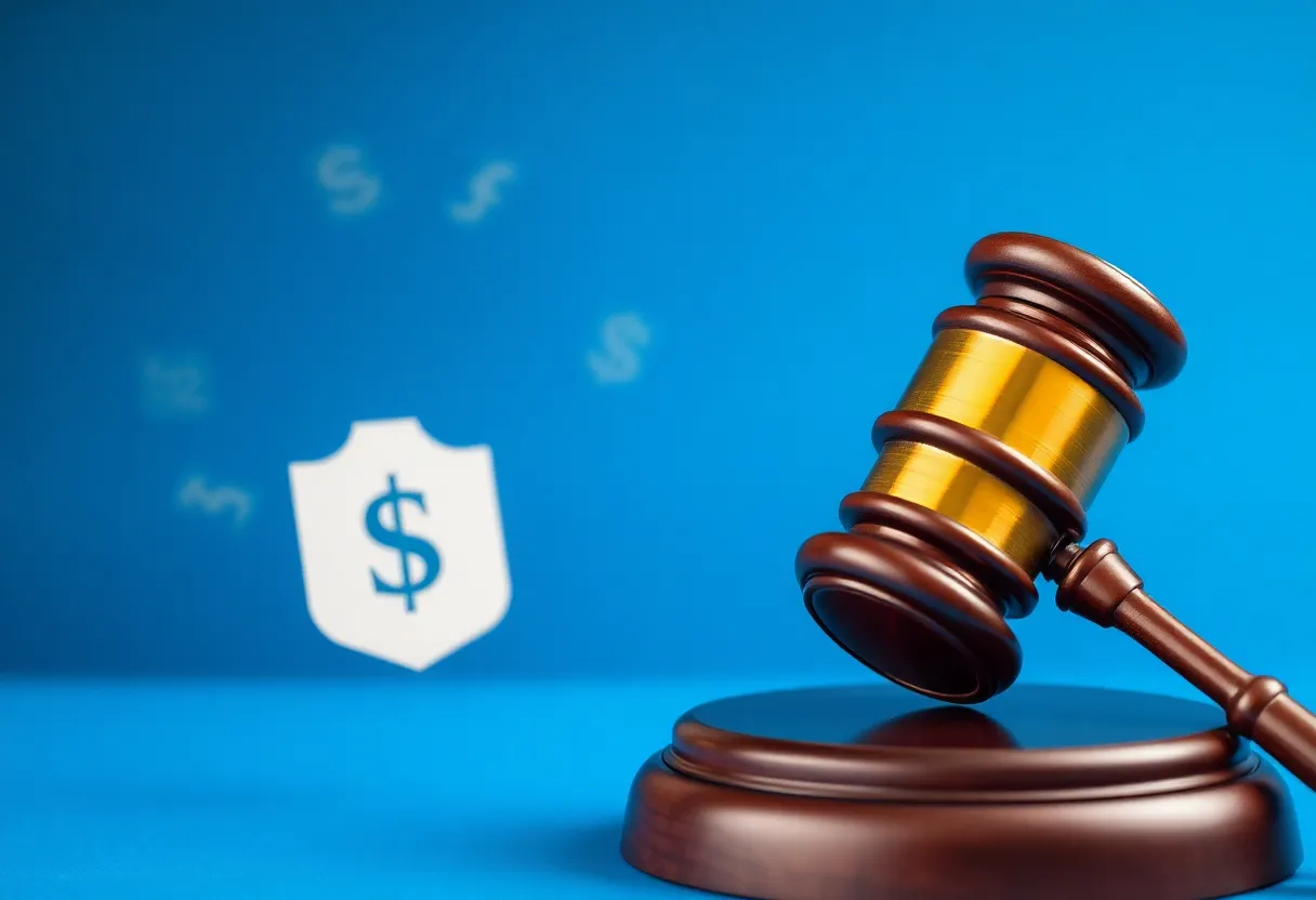 Abstract representation of legal protection for consumers in finance.