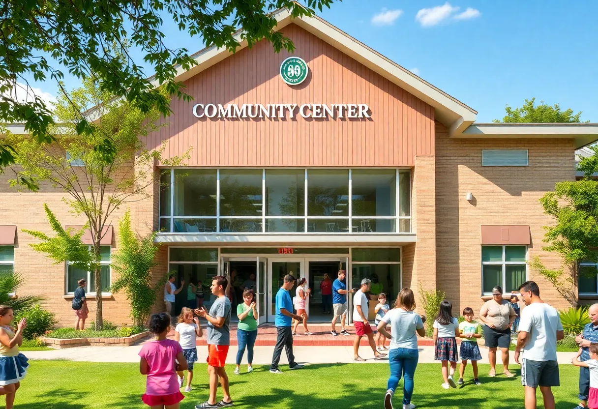 Residents participating in community activities at the Clinton Community Center