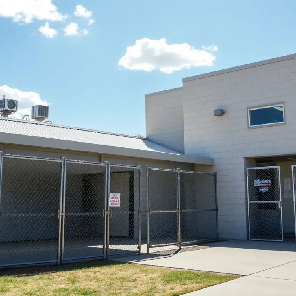 Exterior view of the Laurens County Detention Center and Animal Control facility with upgraded features.