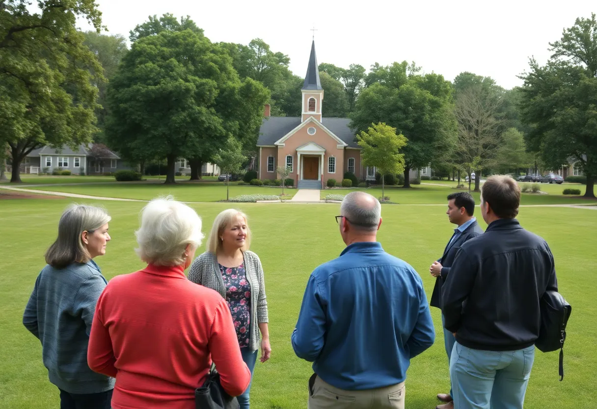 Residents of Newberry discussing community safety