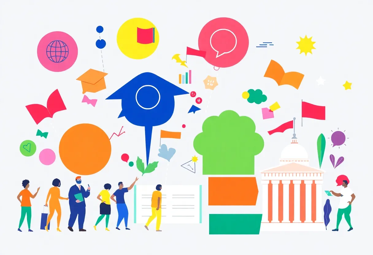 Abstract representation of higher education reform