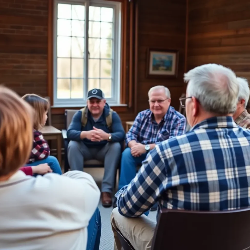 A community gathering for veterans support