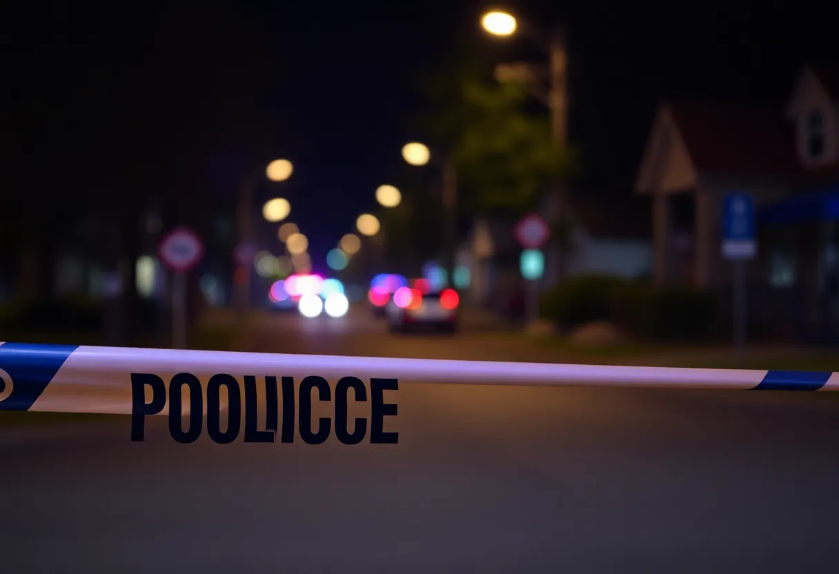 Police investigating a shooting scene in Clinton, SC
