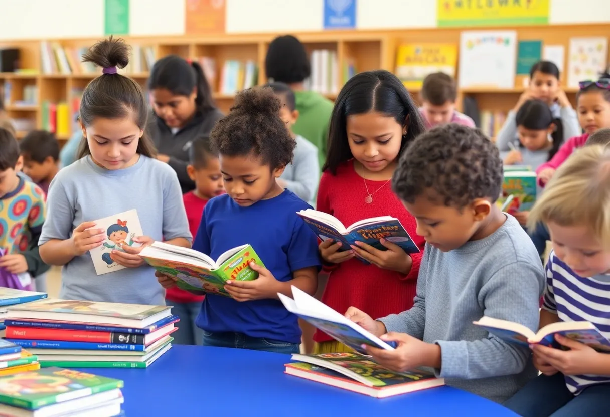 Families participating in an early childhood literacy program.
