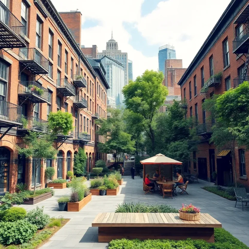 Artistic depiction of urban redevelopment in Greenville County, SC
