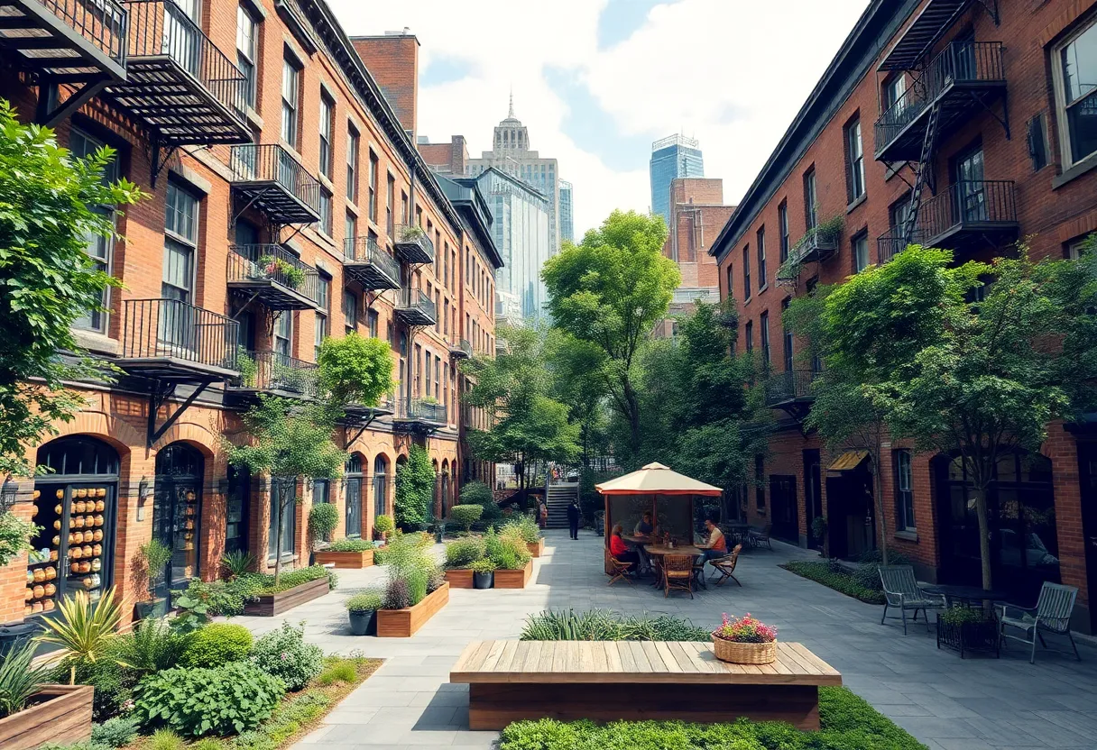 Artistic depiction of urban redevelopment in Greenville County, SC