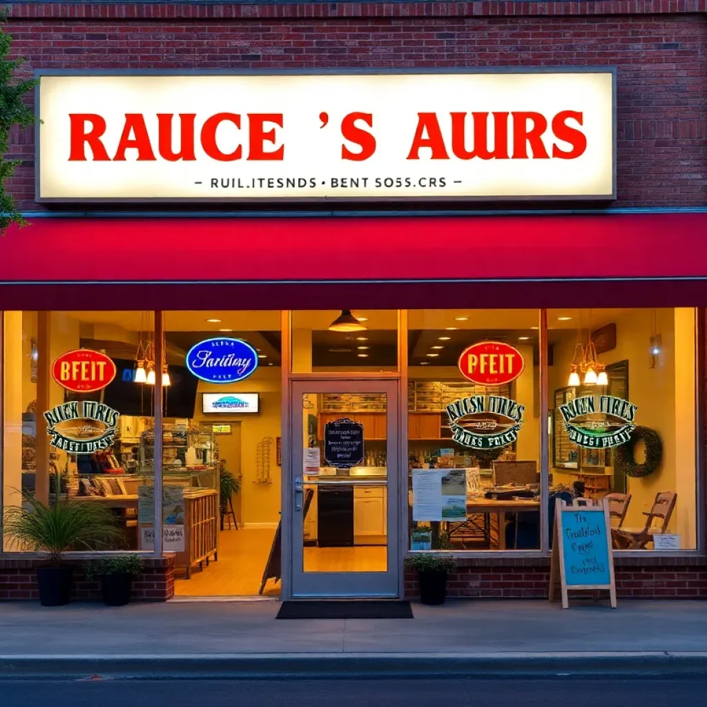 Storefront of a local business in Clinton, SC