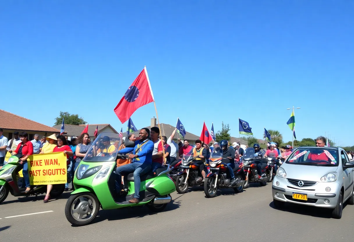 Participants in the Memorial Ride honoring Hunter Sipes