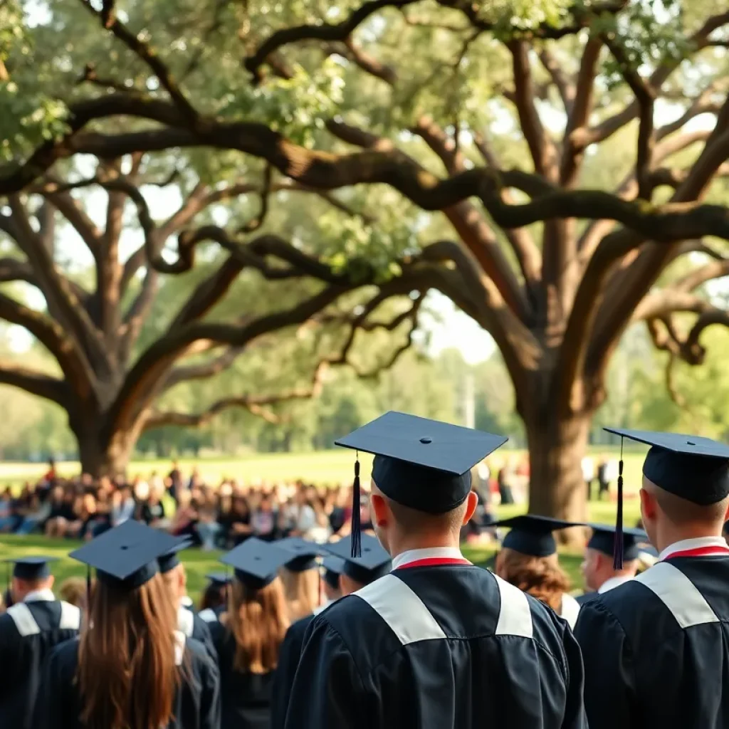 Graduates at Presbyterian College Commencement Ceremony