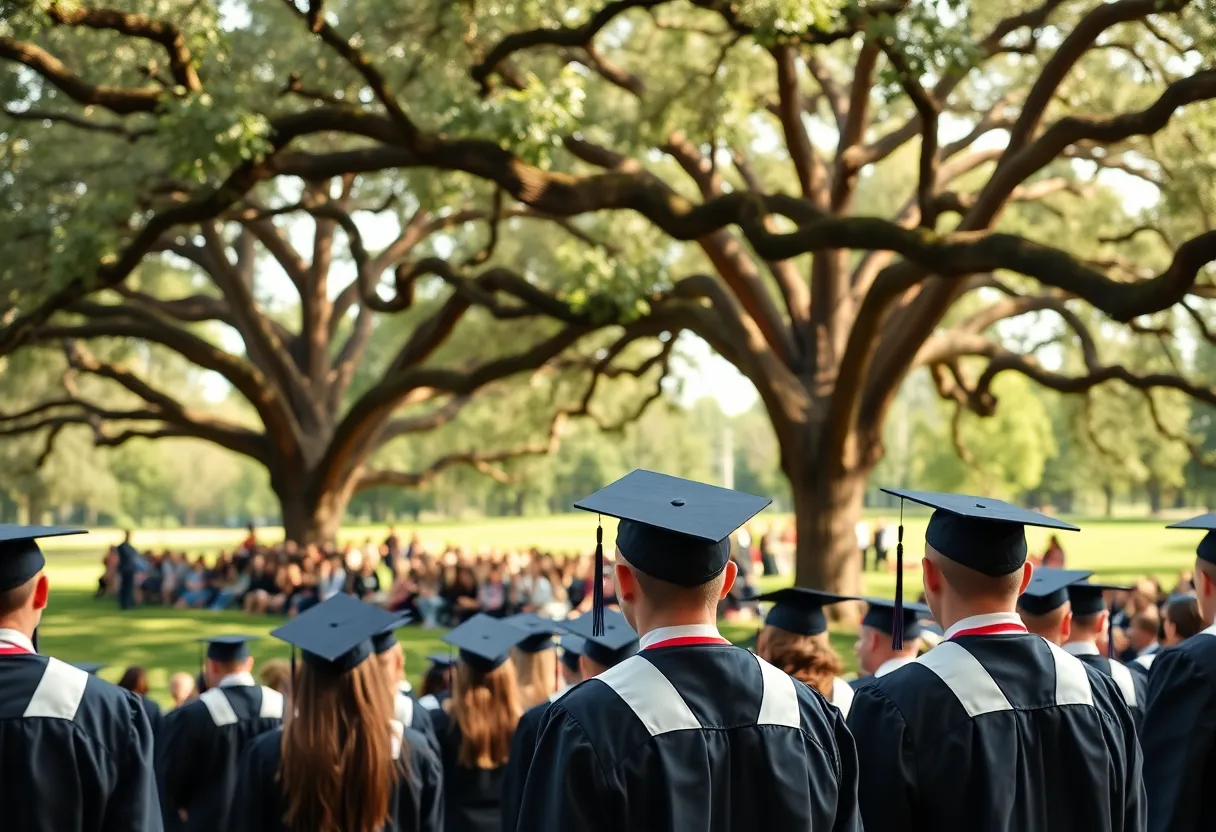 Graduates at Presbyterian College Commencement Ceremony