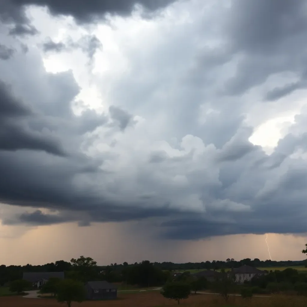 Dark storm clouds over York County signaling severe thunderstorms