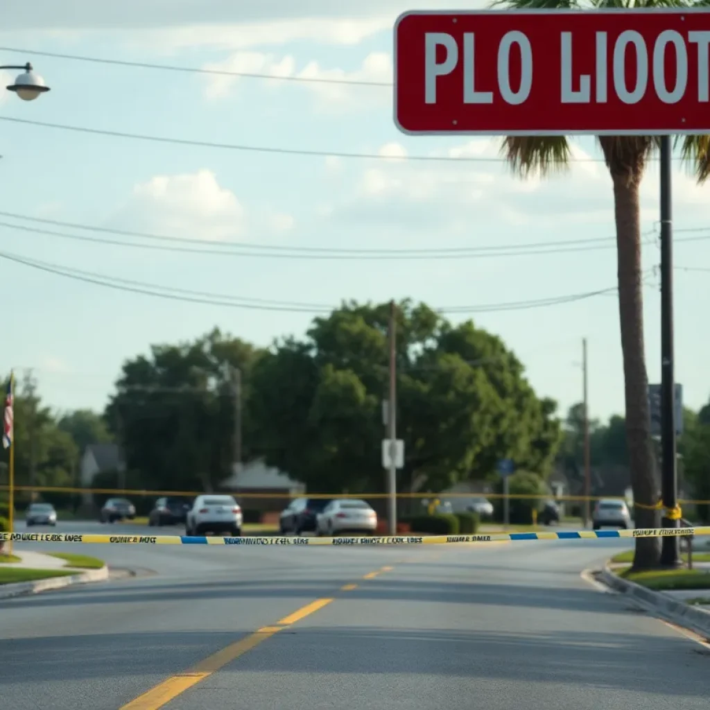 Police investigation scene in Clinton SC after shootings.