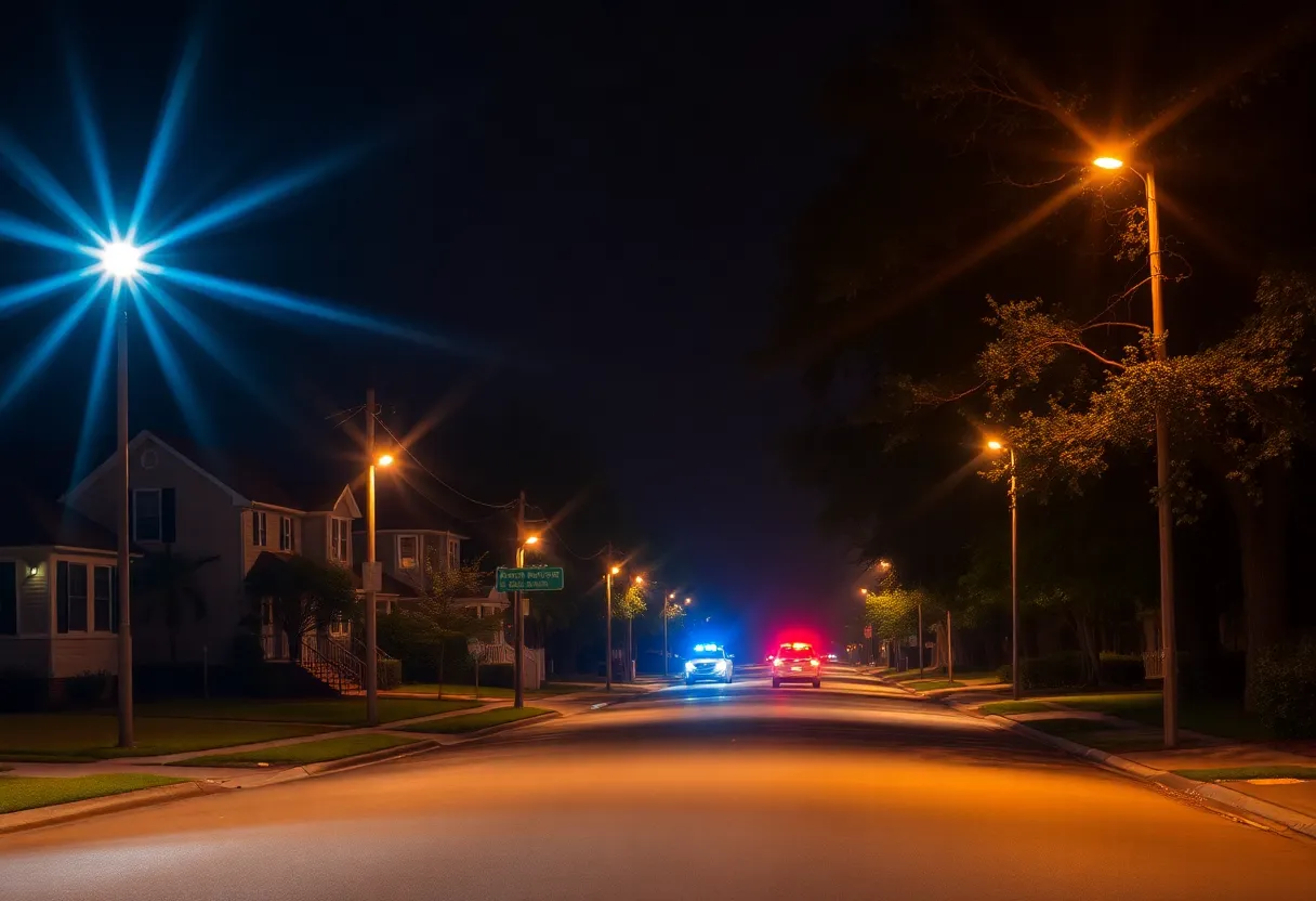 Police and emergency services at the scene of a shooting in Clinton, SC