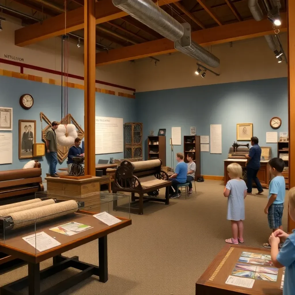 Exhibit on cotton mill heritage at Laurens County Museum