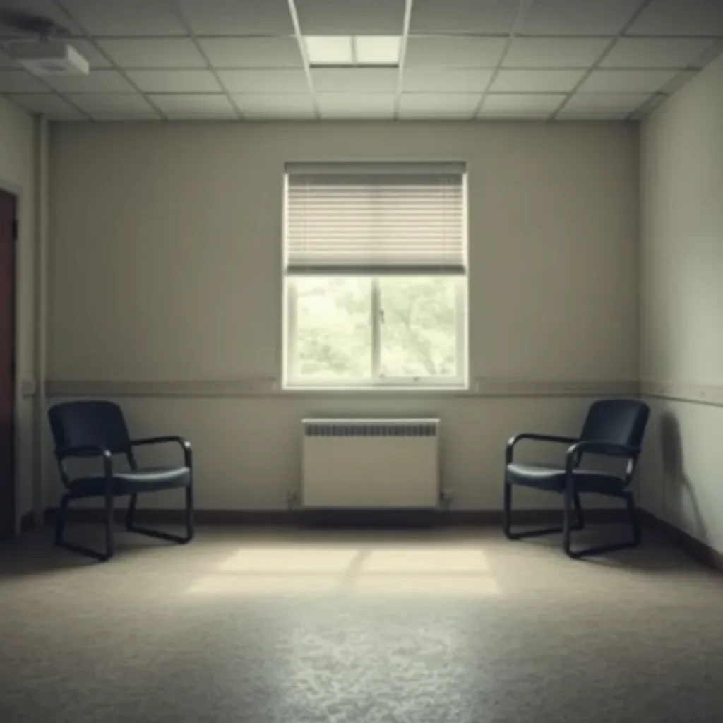 An empty nursing home room symbolizing elder neglect