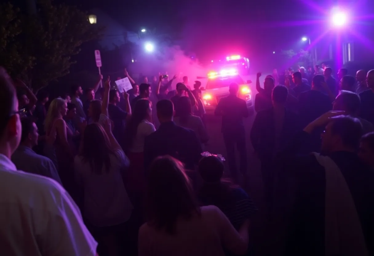 Emergency response at a graduation party scene in Laurens County.