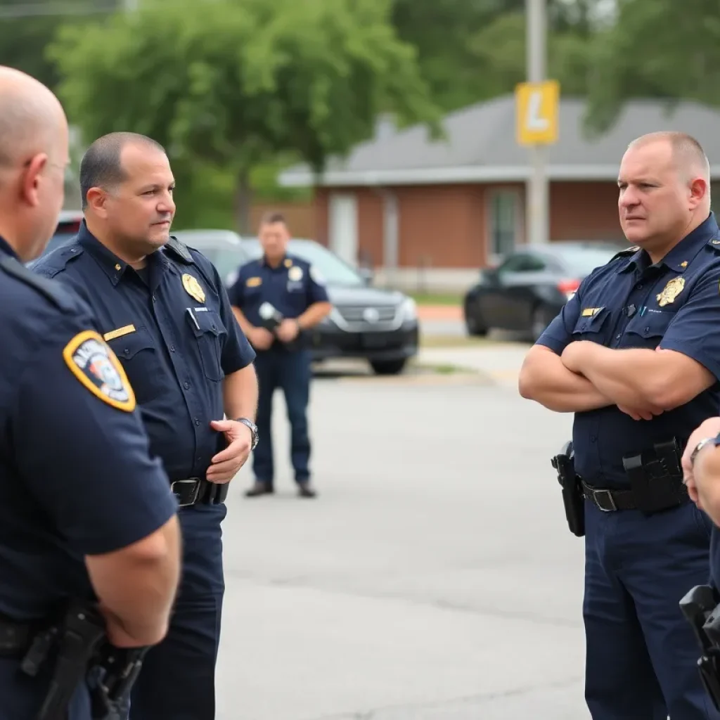 Law enforcement officers on duty in Laurens SC.
