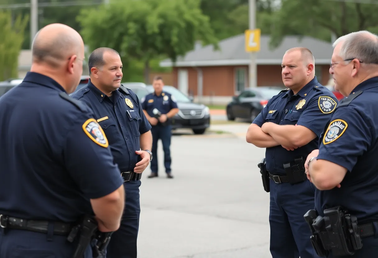 Law enforcement officers on duty in Laurens SC.