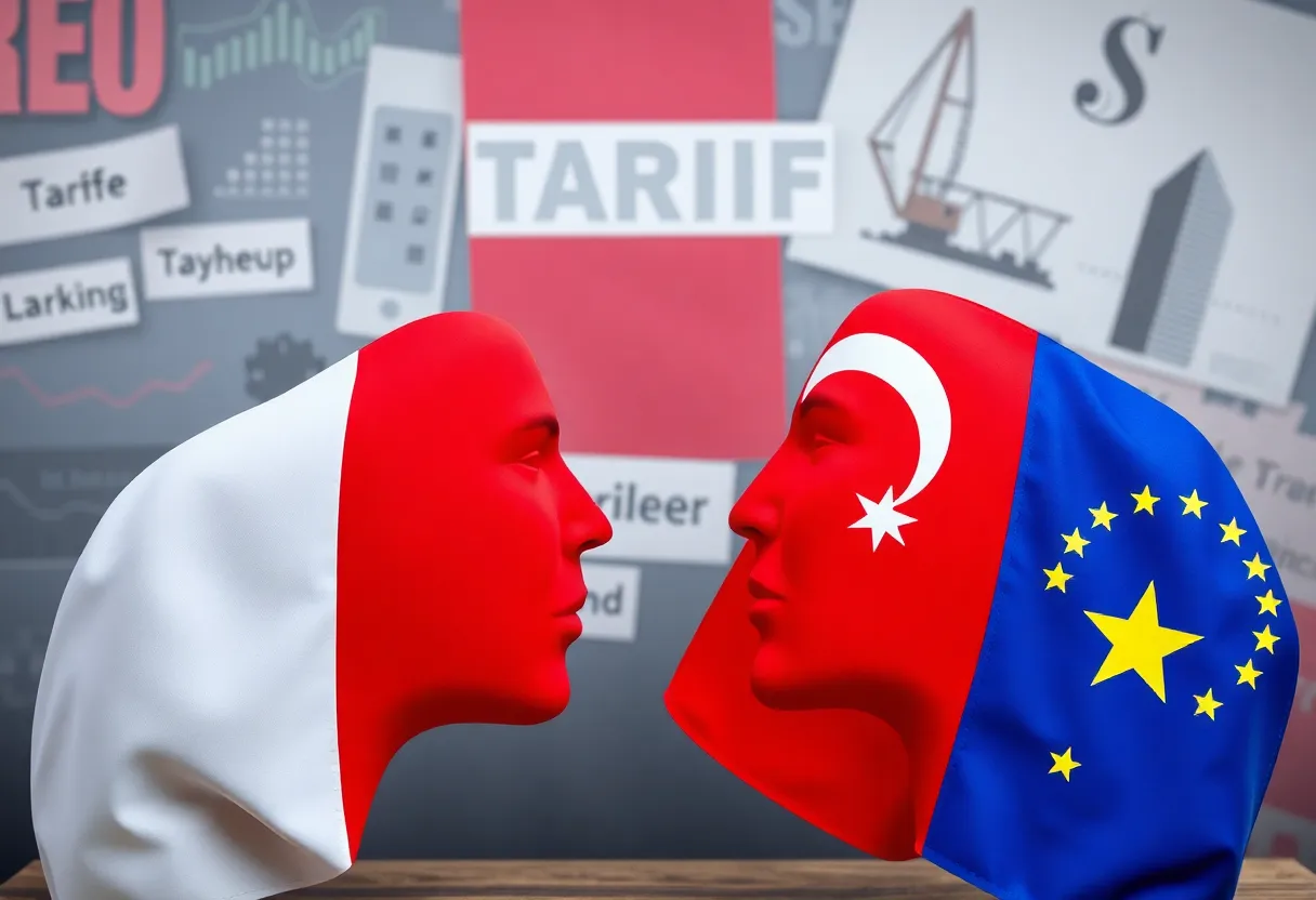 Symbols of trade negotiations between the US and China