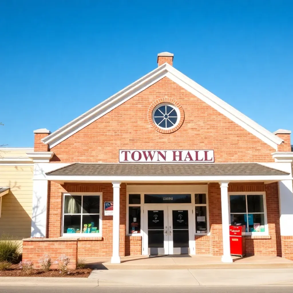 Town hall building in Benson, showcasing community leadership.