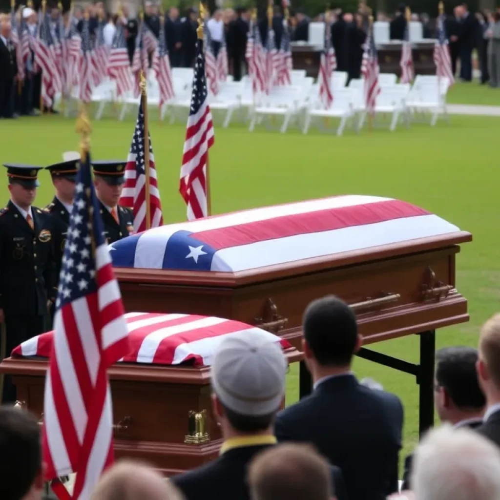 Full Military Honors burial ceremony for Technical Sergeant Clarence E. Gibbs.