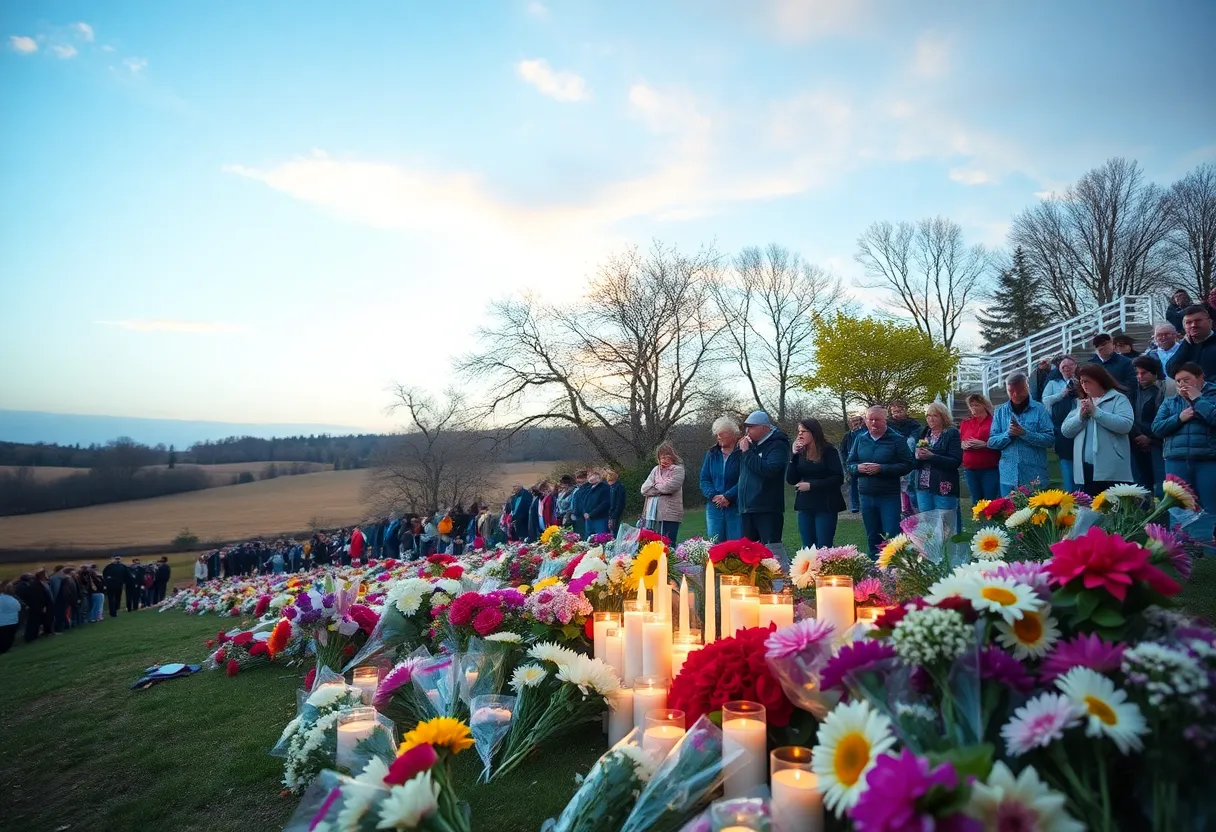 Community gathering for remembrance
