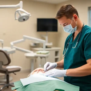 Military Dentist at Work